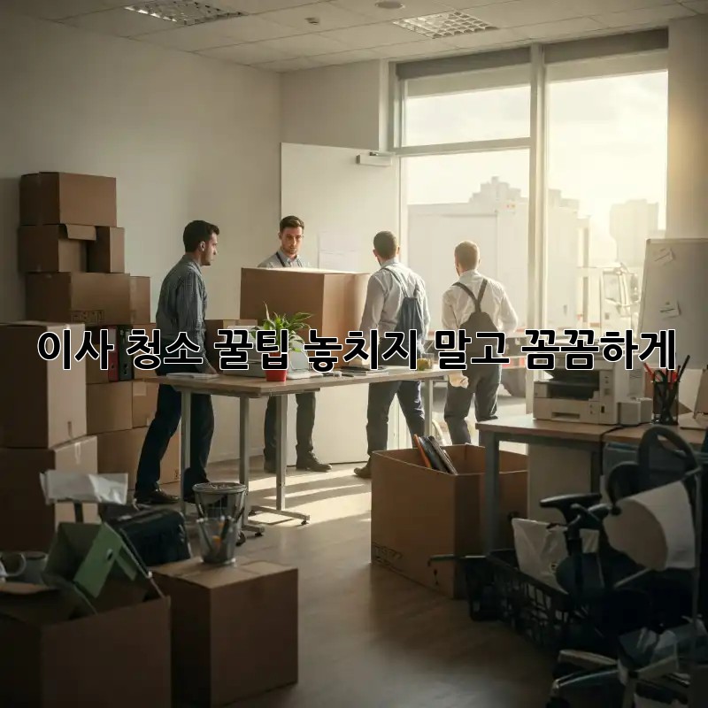 이사 청소 꿀팁: 놓치지 말고 꼼꼼하게!