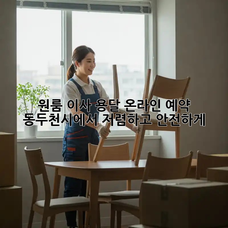원룸 이사 용달 온라인 예약: 동두천시에서 저렴하고 안전하게!