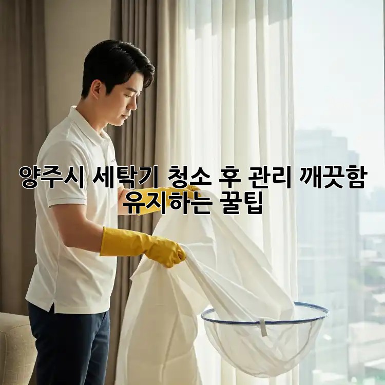 양주시 세탁기 청소 후 관리: 깨끗함 유지하는 꿀팁