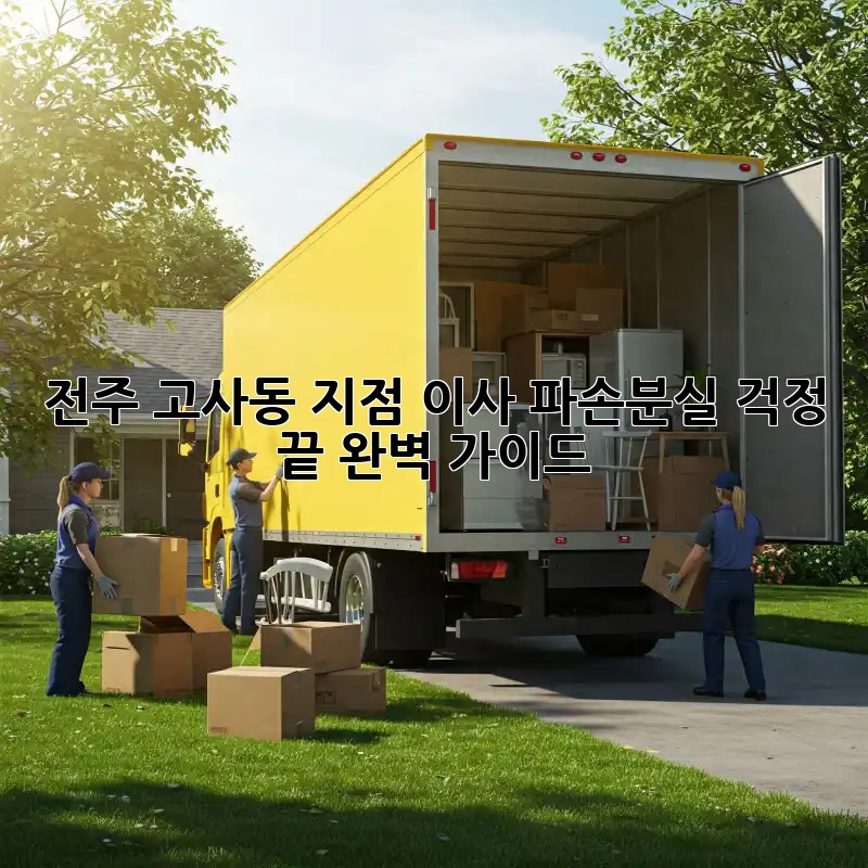 전주 고사동 지점 이사, 파손·분실 걱정 끝! 완벽 가이드
