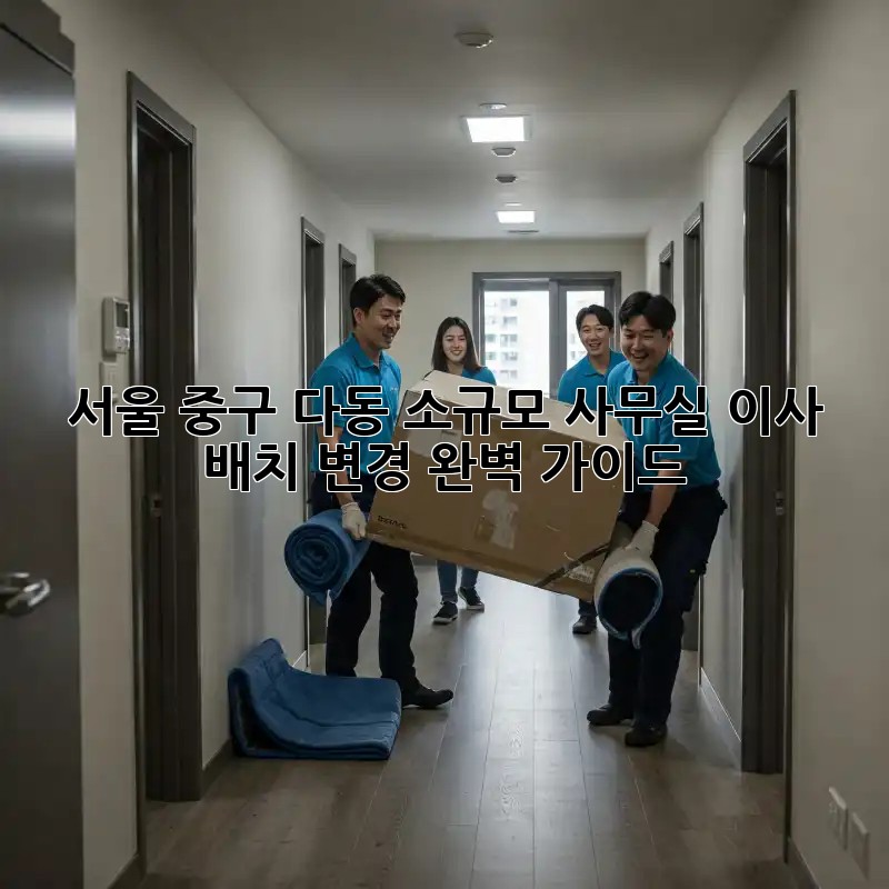 서울 중구 다동 소규모 사무실 이사 배치 변경 완벽 가이드