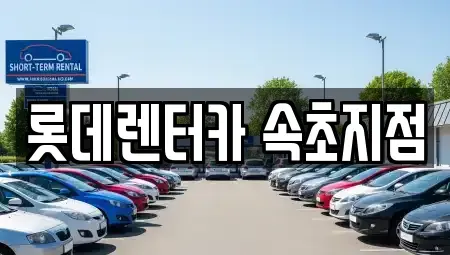 강원특별자치도 속초시 장사동 렌트카 전문 롯데렌터카 속초지점