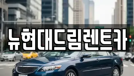 경기 부천시 오정구 대장동 렌트카 전문 뉴현대드림렌트카