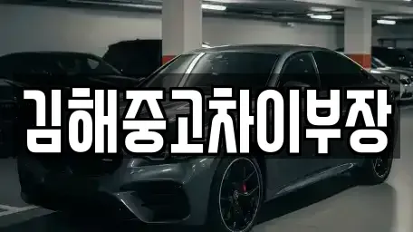 경상남도 김해시 화목동 중고차 전문 김해중고차이부장