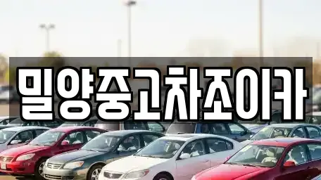 경상남도 밀양시 중고차매매 전문 밀양중고차조이카