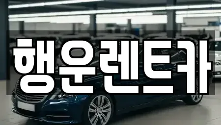 부산광역시 강서구 구랑동 렌트카 전문 행운렌트카