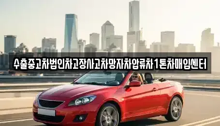 부산광역시 강서구 구랑동 중고차매입 전문 수출중고차법인차고장사고차망자차압류차1톤차매입센터