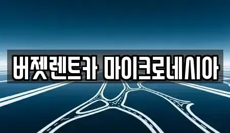 부산광역시 해운대구 중동 렌트카 전문 버젯렌트카 마이크로네시아