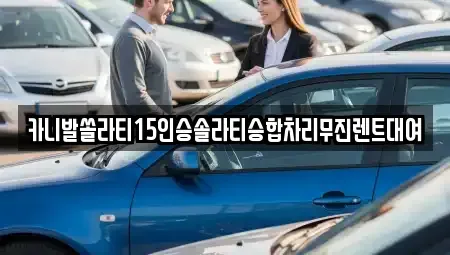 서울특별시 성동구 성수동1가 렌트카 전문 카니발쏠라티15인승솔라티승합차리무진렌트대여