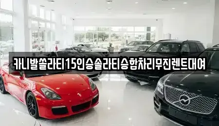 울산 울주군 상북면 렌트카 전문 카니발쏠라티15인승솔라티승합차리무진렌트대여